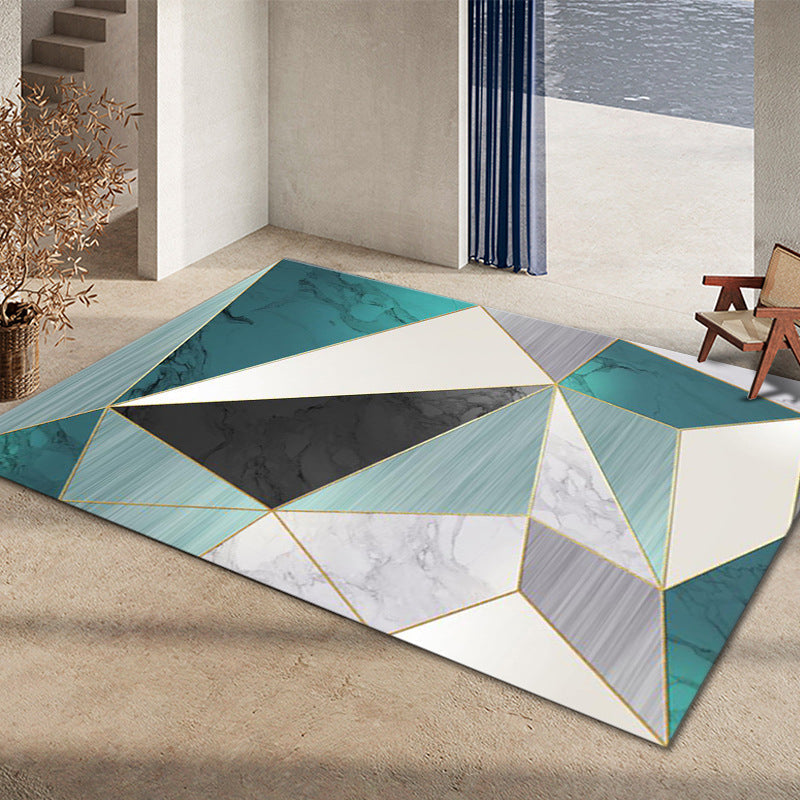Avtoit | Glam Home Decoration Rug Multicolored Abstract Print Rug Polypropylene Non-Slip Back Easy Care Rug