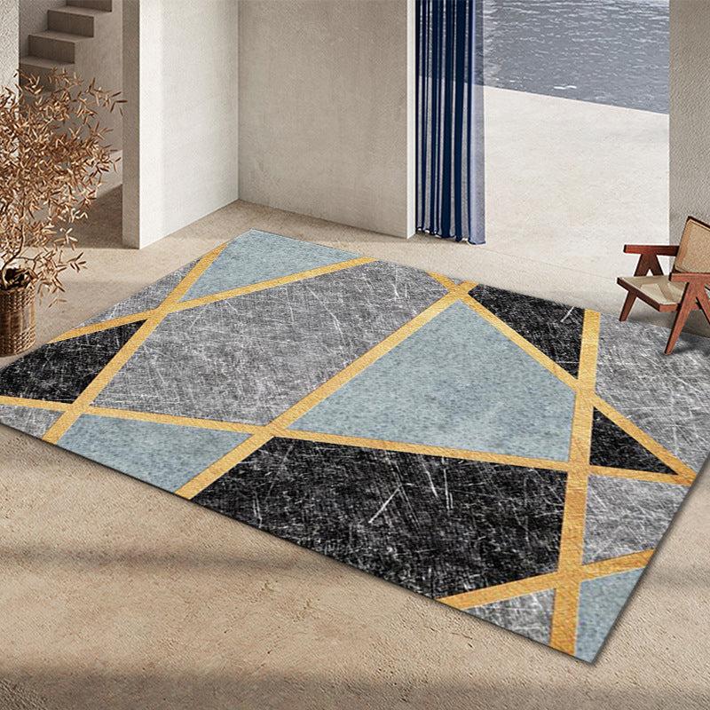 Avtoit | Glam Home Decoration Rug Multicolored Abstract Print Rug Polypropylene Non-Slip Back Easy Care Rug