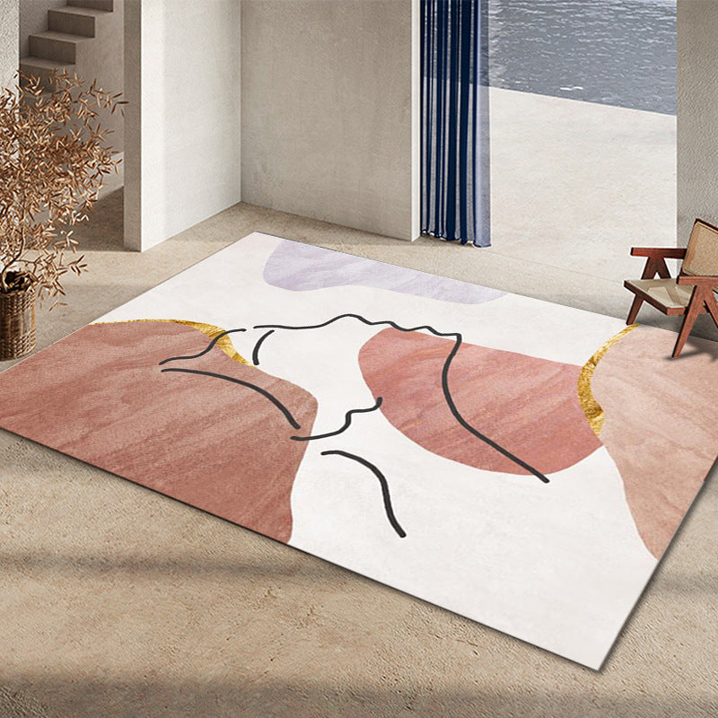 Avtoit | Glam Home Decoration Rug Multicolored Abstract Print Rug Polypropylene Non-Slip Back Easy Care Rug