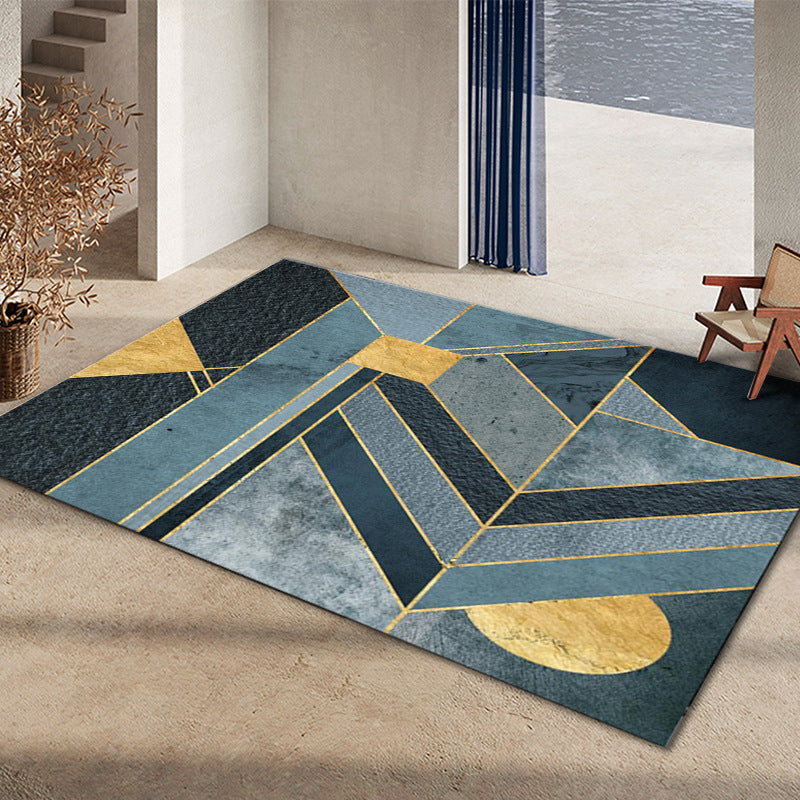 Avtoit | Glam Home Decoration Rug Multicolored Abstract Print Rug Polypropylene Non-Slip Back Easy Care Rug