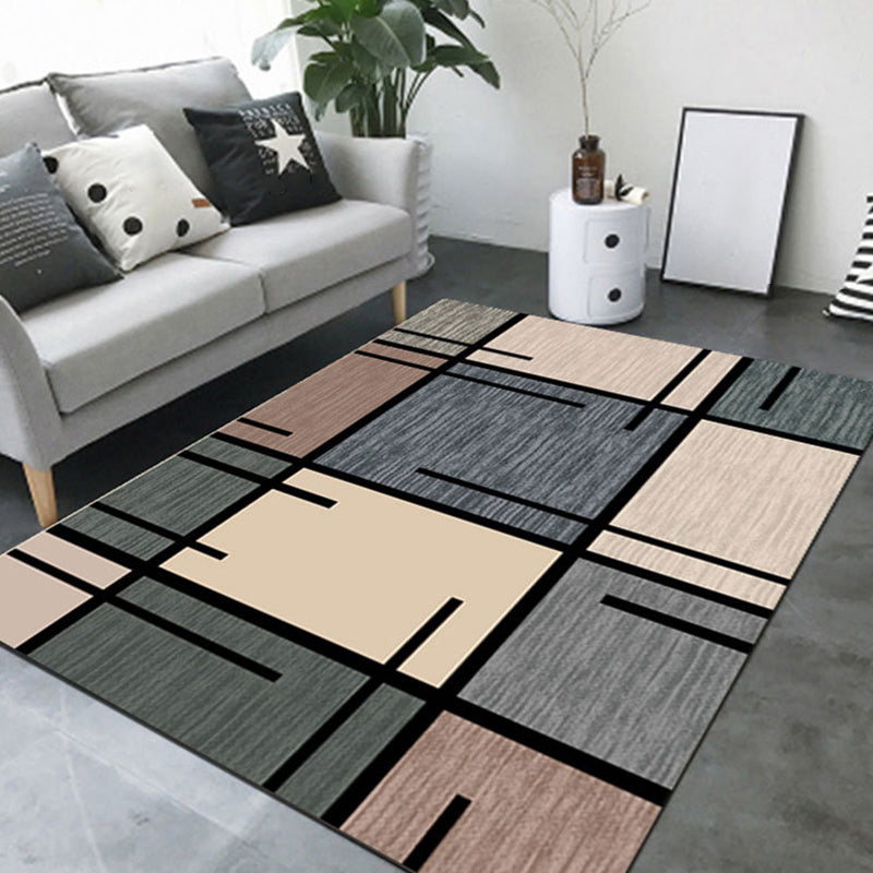 Avtoit | New geometric carpet multicolor polyester carpet pet-friendly stain-resistant indoor carpet for living room