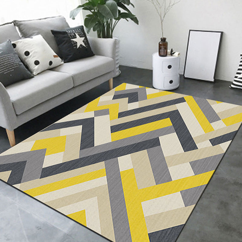Avtoit | New geometric carpet multicolor polyester carpet pet-friendly stain-resistant indoor carpet for living room