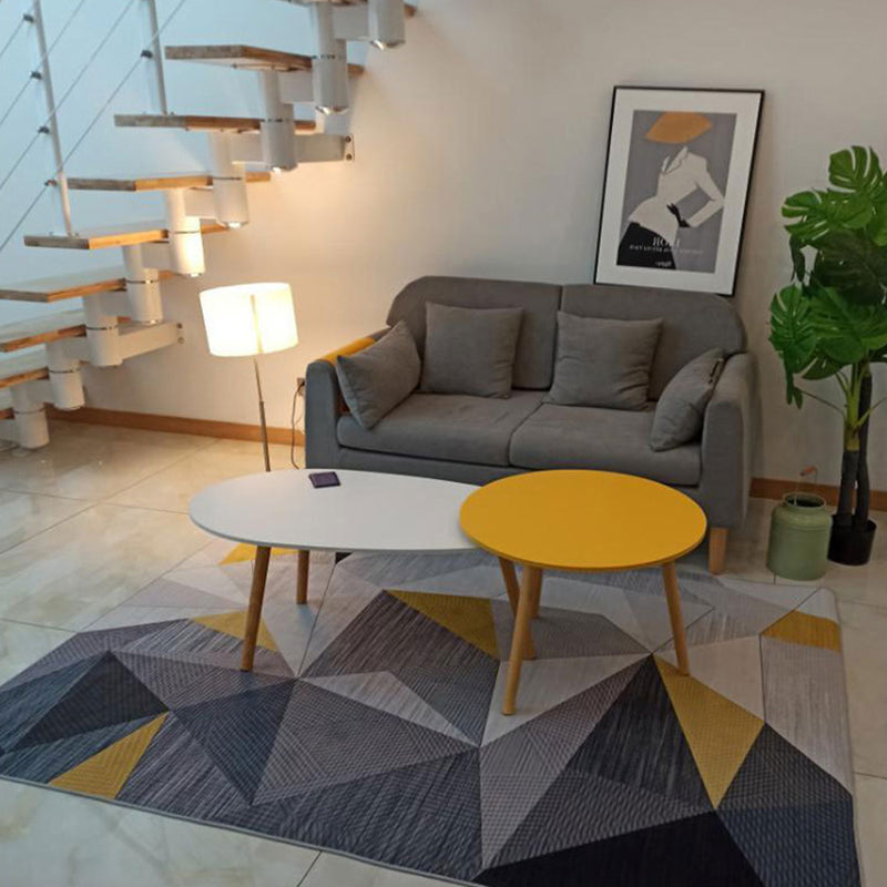 Avtoit | New geometric carpet multicolor polyester carpet pet-friendly stain-resistant indoor carpet for living room