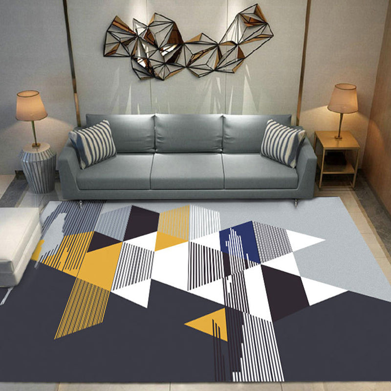 Avtoit | New geometric carpet multicolor polyester carpet pet-friendly stain-resistant indoor carpet for living room