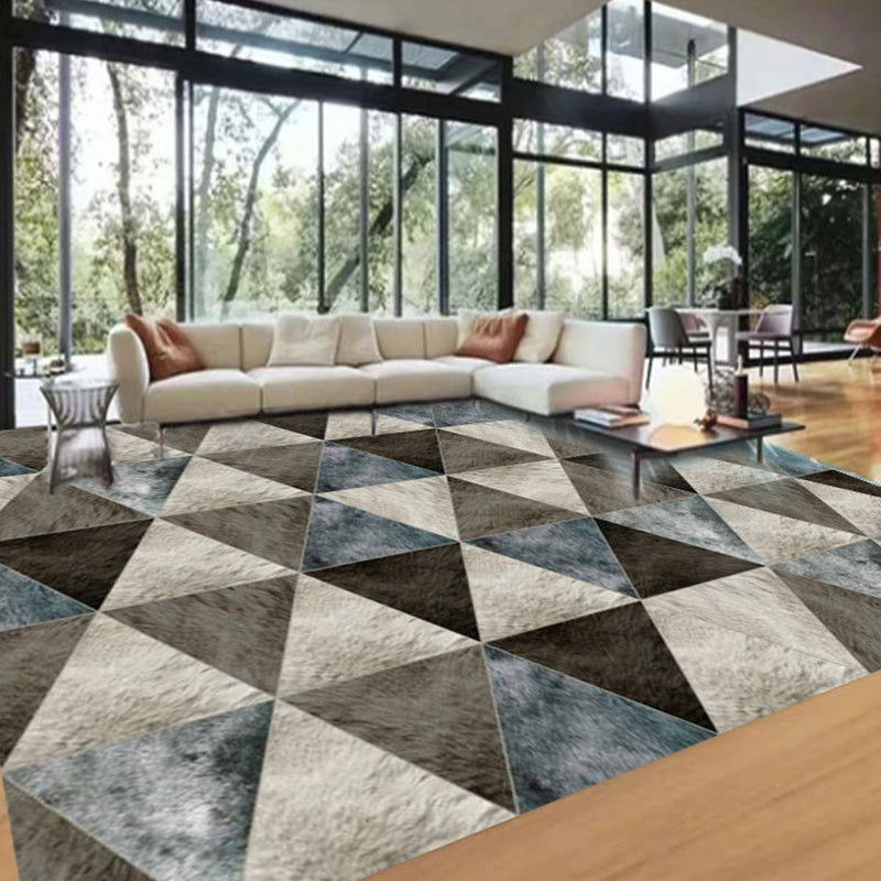 Avtoit | New Product Geometric Rug Multi-Color Polyester Rug Pet-Friendly Stain Resistant Indoor Rug for Living Room