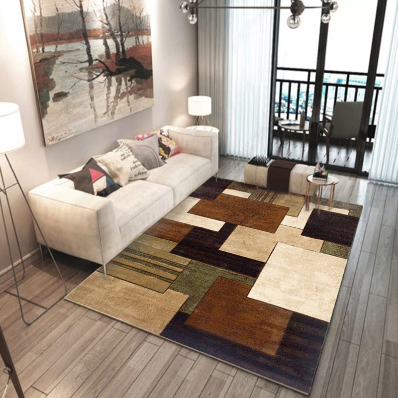 Avtoit | New geometric carpet multicolor polyester carpet pet-friendly stain-resistant indoor carpet for living room