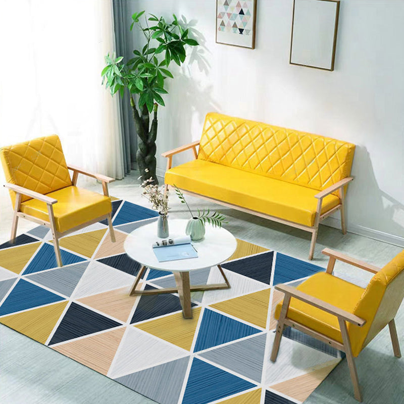 Avtoit | New Product Geometric Rug Multi-Color Polyester Rug Pet-Friendly Stain Resistant Indoor Rug for Living Room