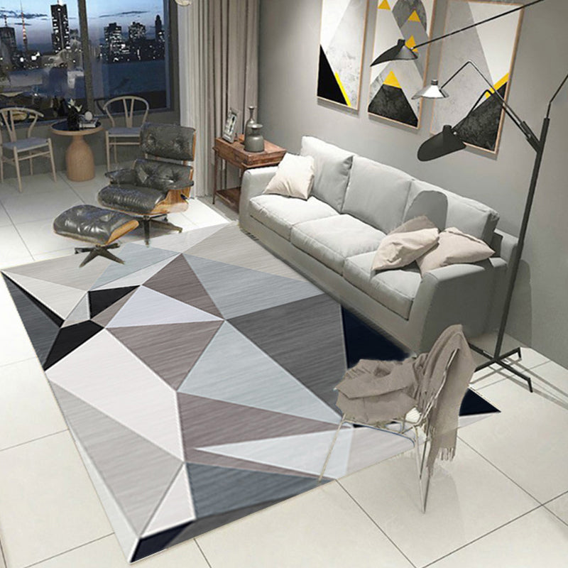 Avtoit | New Product Geometric Rug Multi-Color Polyester Rug Pet-Friendly Stain Resistant Indoor Rug for Living Room
