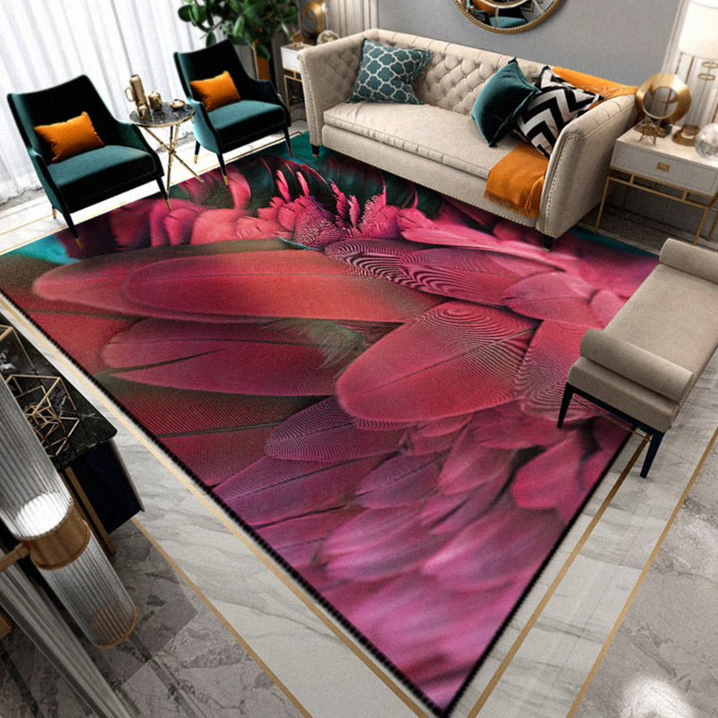 Avtoit | Multicolored Living Room Rug Unique Animal Print Rug Polypropylene Pet Friendly Washable Area Rug