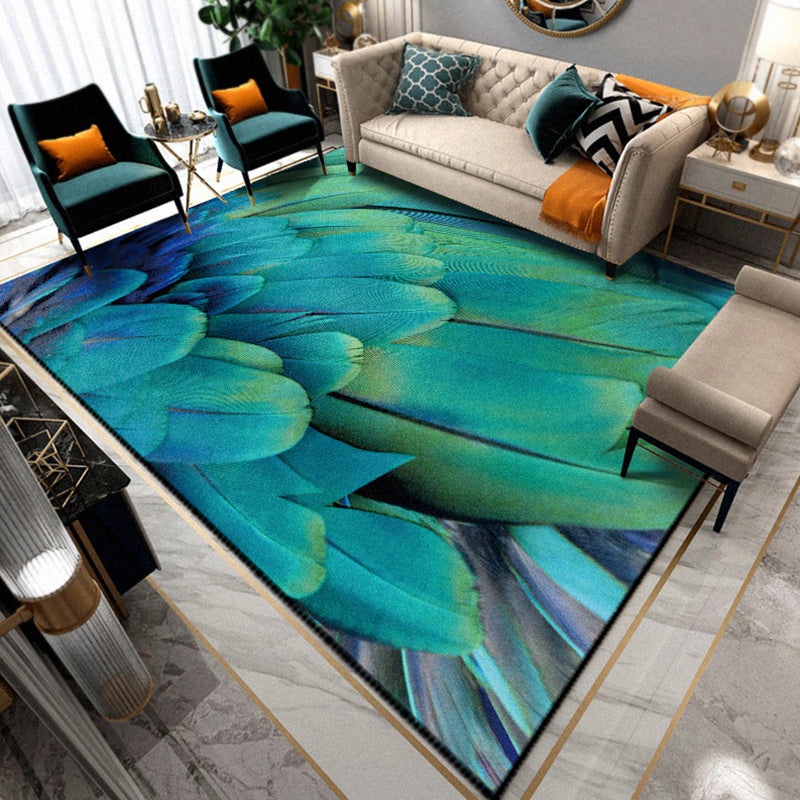 Avtoit | Multicolored Living Room Rug Unique Animal Print Rug Polypropylene Pet Friendly Washable Area Rug