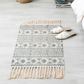 Avtoit | Southwestern Bedroom Rug Multicolor Geometric Print Rug Polypropylene Machine Washable Rug with Fringes