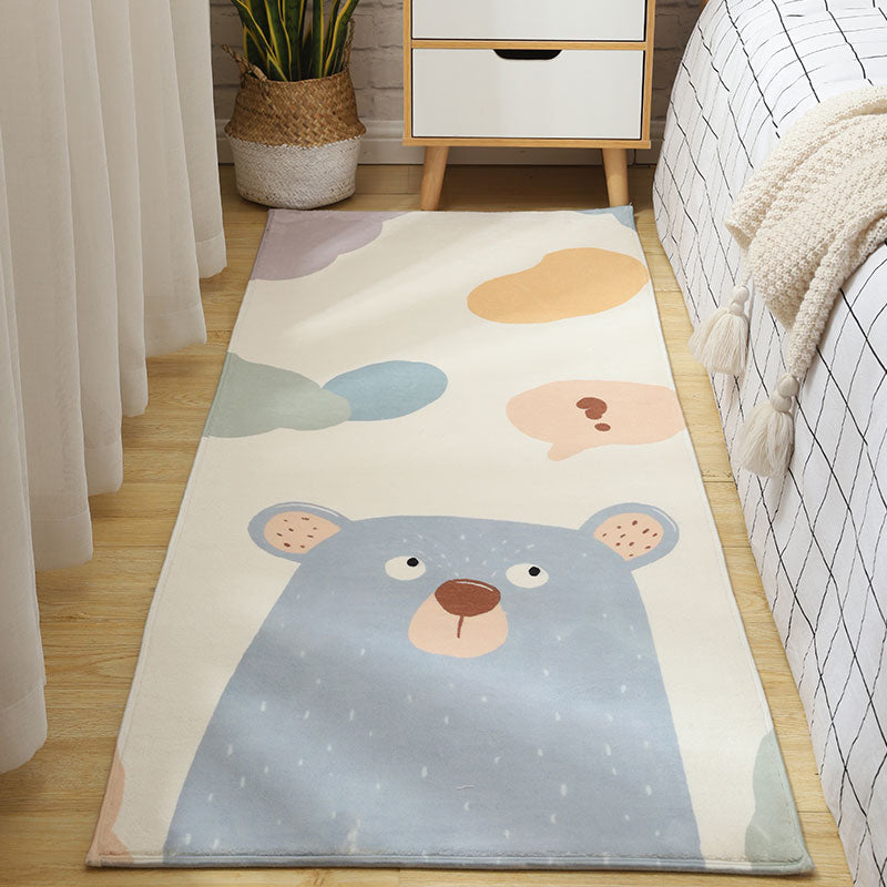 Avtoit | Simple Animal Print Rug Multicolored Cute Indoor Rug Synthetic Non-Slip Back Stain Resistant Rug for Room