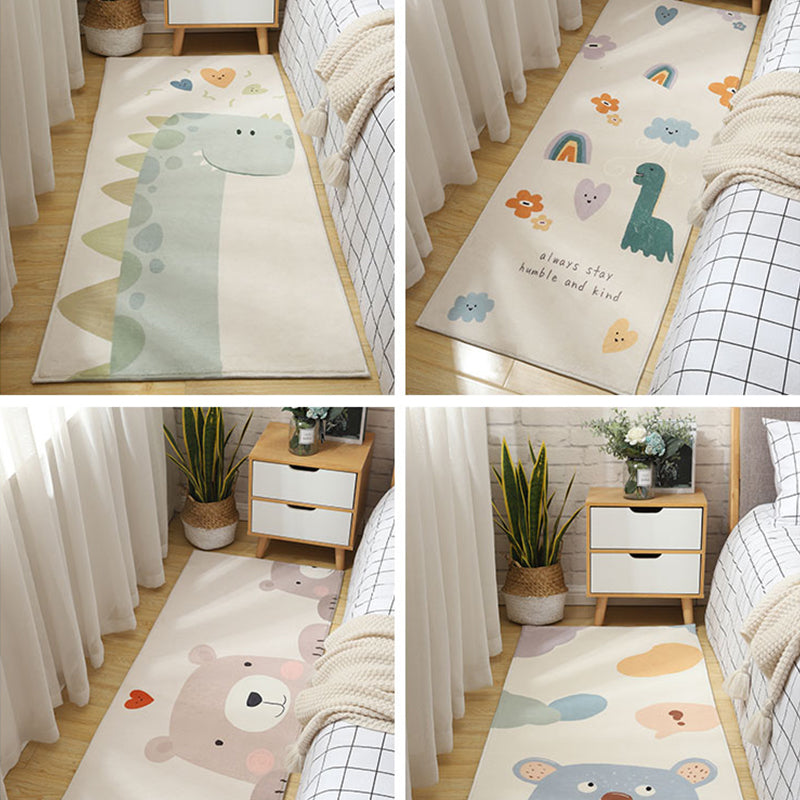 Avtoit | Simple Animal Print Rug Multicolored Cute Indoor Rug Synthetic Non-Slip Back Stain Resistant Rug for Room