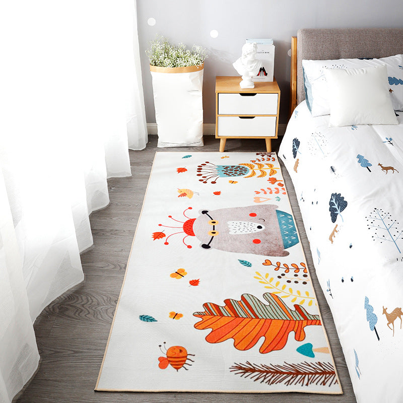 Avtoit | Beautiful children's room carpet Multicolored animal print area rug polypropylene non-slip backing easy-care carpet
