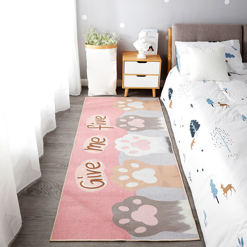 Avtoit | Beautiful children's room carpet Multicolored animal print area rug polypropylene non-slip backing easy-care carpet