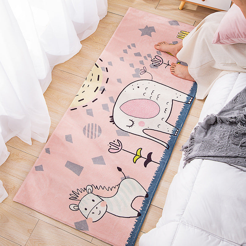 Avtoit | Modern children's room rug Multicolored cartoon pattern area rug polyester non-slip stain-resistant rug