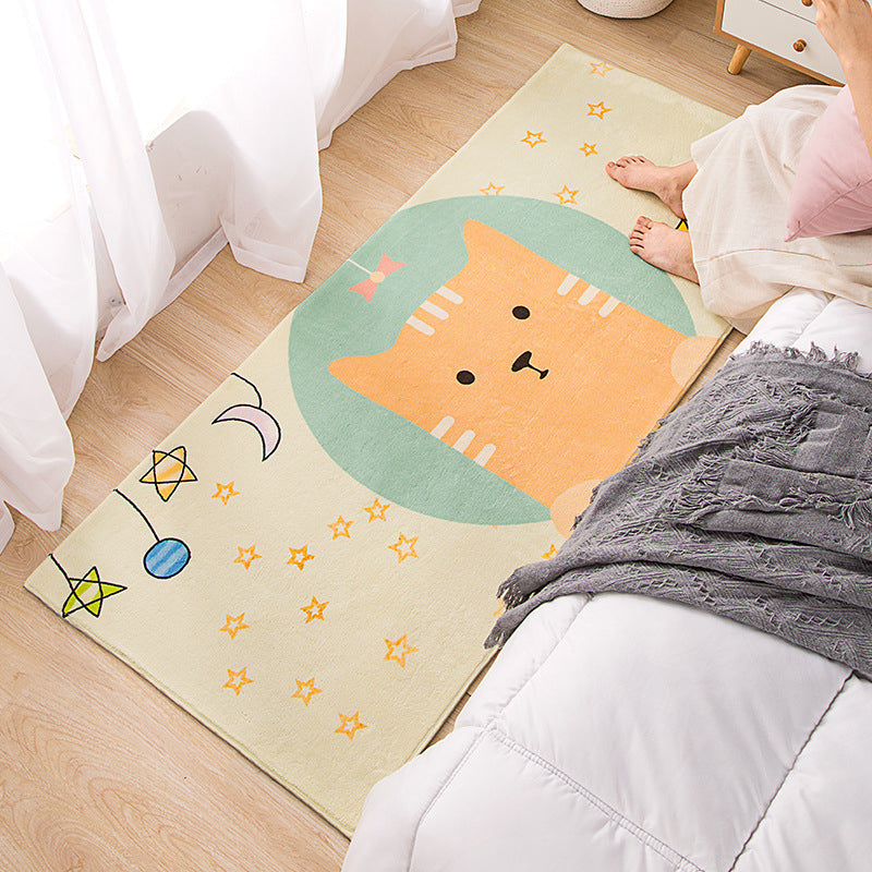 Avtoit | Modern children's room rug Multicolored cartoon pattern area rug polyester non-slip stain-resistant rug