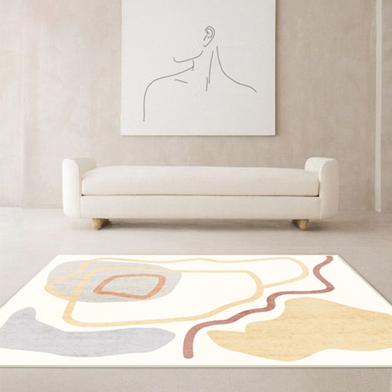 Avtoit | Southwest Living Room Rug Multicolored Color Block Rug Polypropylene Non-Slip Stain Resistant Rug