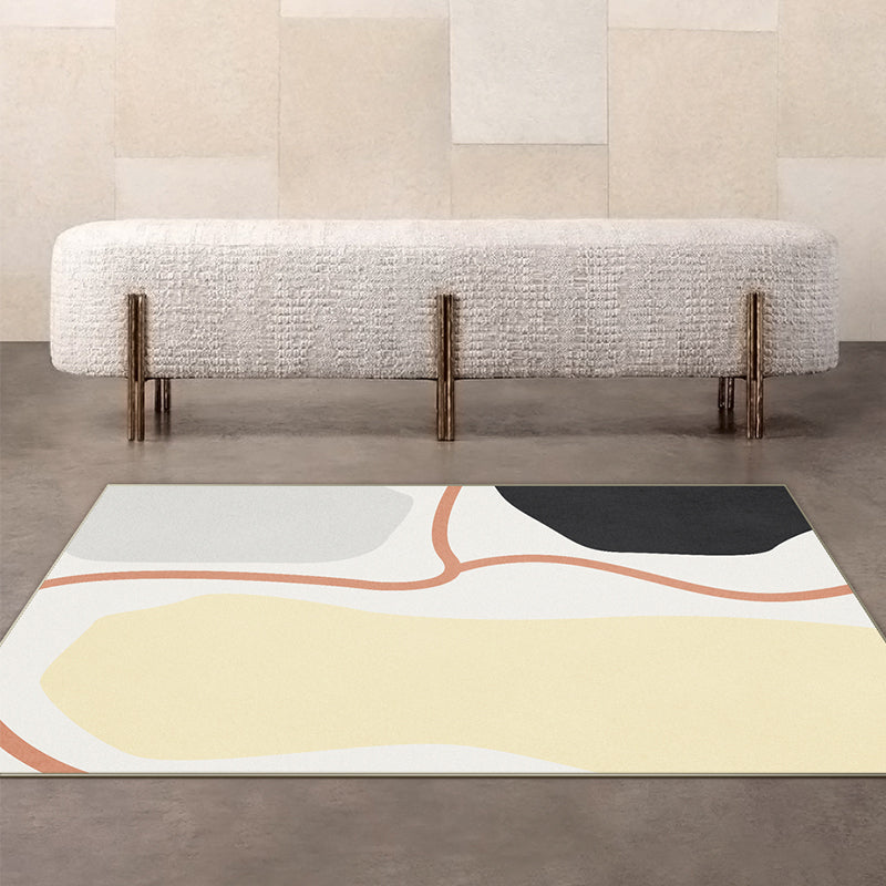 Avtoit | Southwest Living Room Rug Multicolored Color Block Rug Polypropylene Non-Slip Stain Resistant Rug