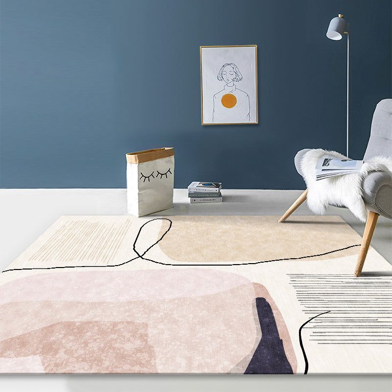 Avtoit | Creative decorative carpet Multicolored abstract print carpet Polypropylene non-slip backing pet-friendly carpet