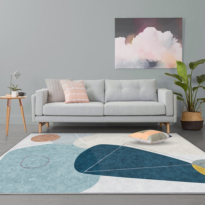 Avtoit | Creative decorative carpet Multicolored abstract print carpet Polypropylene non-slip backing pet-friendly carpet