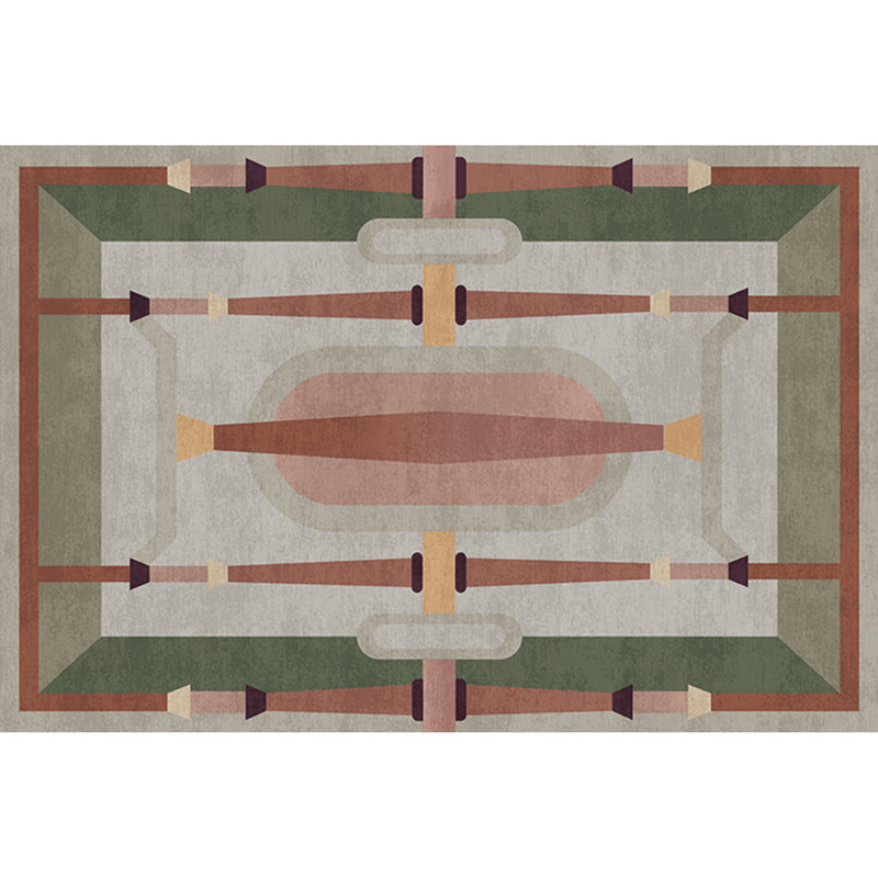 Avtoit | Morandi color geometric rug synthetic western rug non-slip backing machine washable rug for the living room
