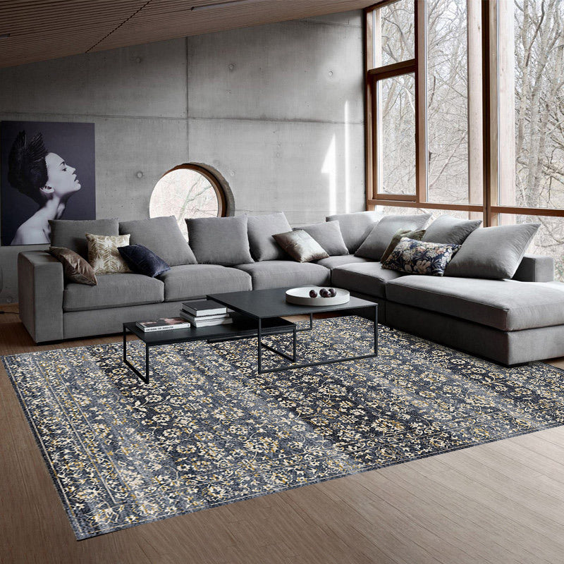 Avtoit | Country Living Room Rug Multicolored Geometric Rug Polypropylene Non-Slip Back Machine Washable Rug