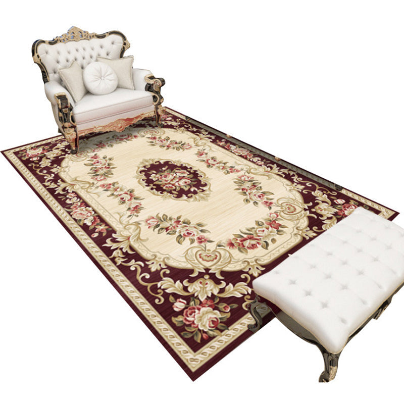 Avtoit | Antique patterned rug multicolored polypropylene indoor rug easy care washable rug for living room