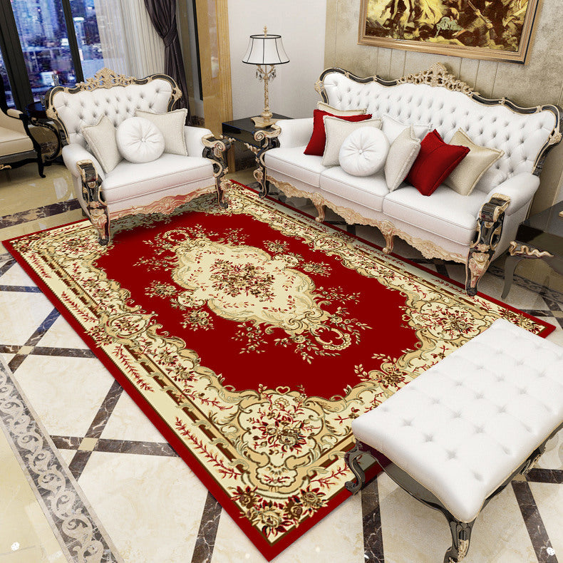 Avtoit | Antique patterned rug multicolored polypropylene indoor rug easy care washable rug for living room