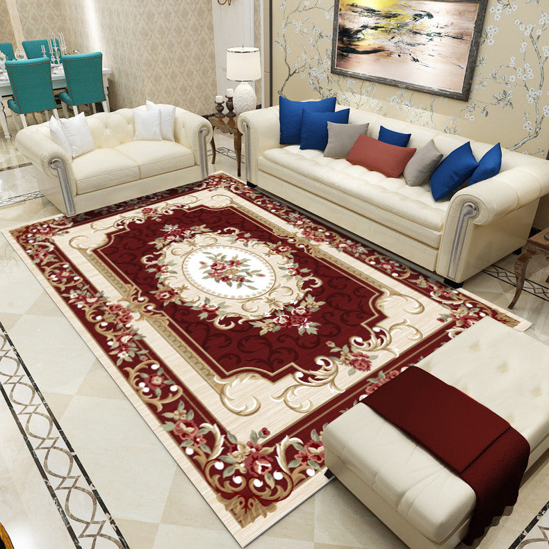 Avtoit | Antique patterned rug multicolored polypropylene indoor rug easy care washable rug for living room