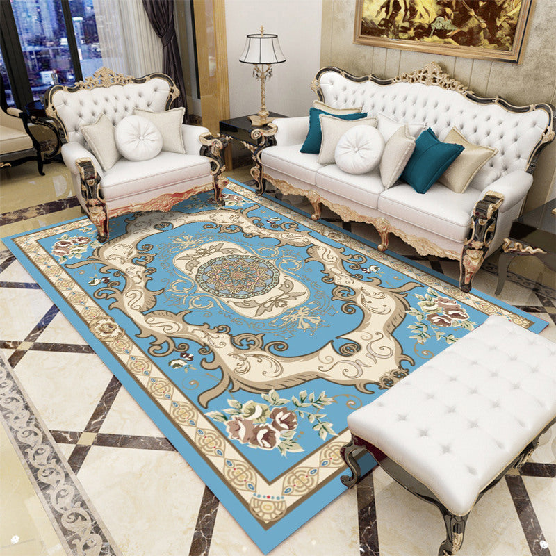 Avtoit | Antique patterned rug multicolored polypropylene indoor rug easy care washable rug for living room