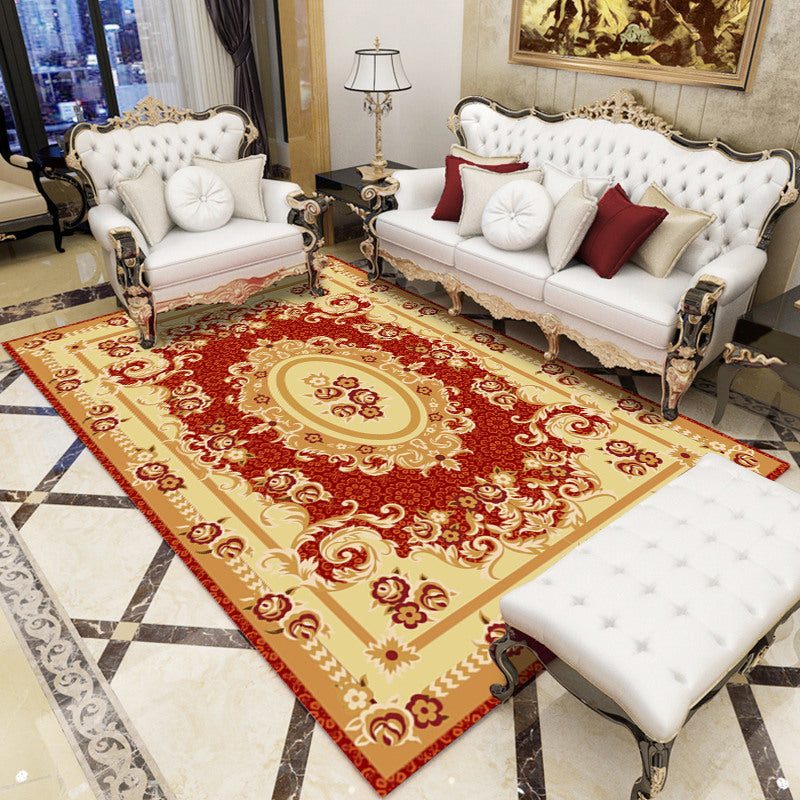 Avtoit | Antique patterned rug multicolored polypropylene indoor rug easy care washable rug for living room