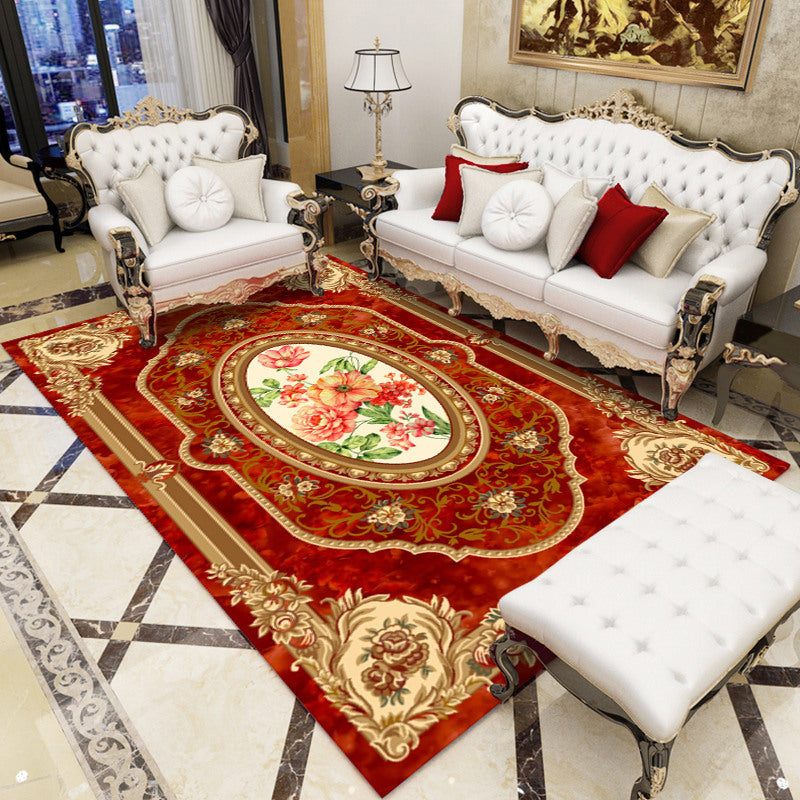 Avtoit | Antique patterned rug multicolored polypropylene indoor rug easy care washable rug for living room