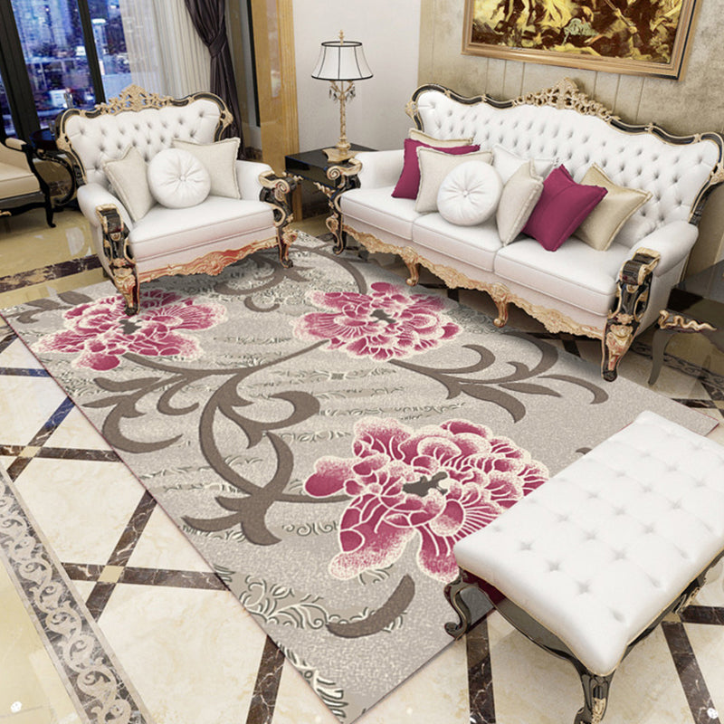 Avtoit | Indian Living Room Rug Multicolored Geometric Pattern Indoor Rug Polyester Pet Friendly Washable Rug