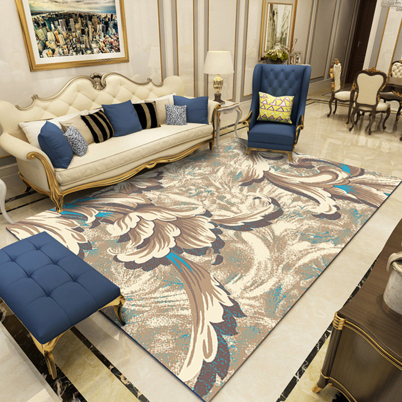 Avtoit | Indian Living Room Rug Multicolored Geometric Pattern Indoor Rug Polyester Pet Friendly Washable Rug
