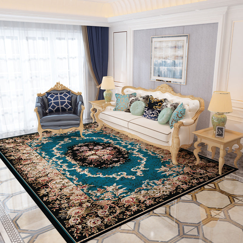 Avtoit | Southwestern Living Room Carpet Multicolored Floral Pattern Area Rug Polyester Non-Slip Back Easy Care Rug