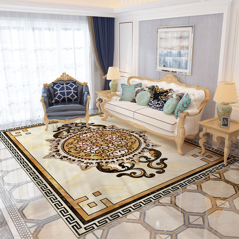 Avtoit | Southwestern Living Room Carpet Multicolored Floral Pattern Area Rug Polyester Non-Slip Back Easy Care Rug