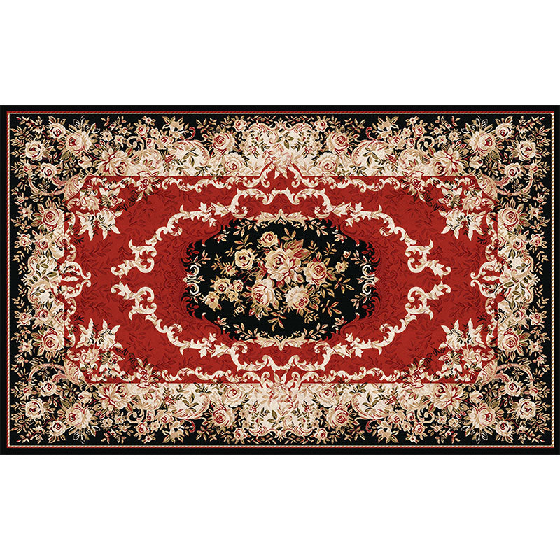 Avtoit | Southwestern Living Room Carpet Multicolored Floral Pattern Area Rug Polyester Non-Slip Back Easy Care Rug