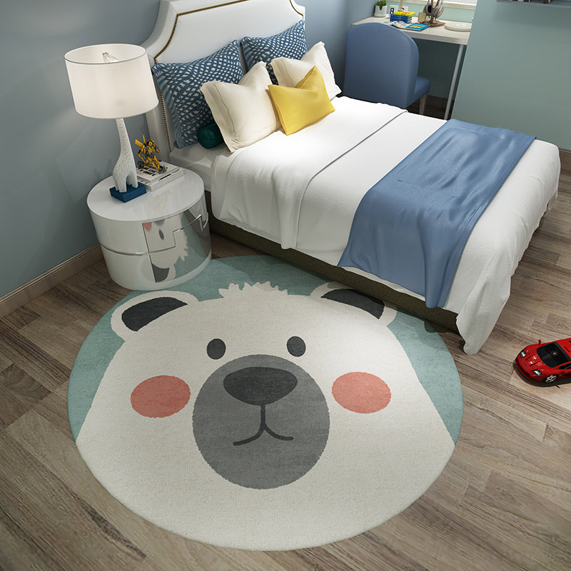 Avtoit | Casual Kids Bedroom Rug Multicolor Cartoon Indoor Rug Polyester Non-Slip Easy Care Area Rug