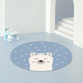 Avtoit | Relaxing Cartoon Print Rug Multicolored Polyester Rug Non-slip Machine Washable Easy Care Rug for Kids