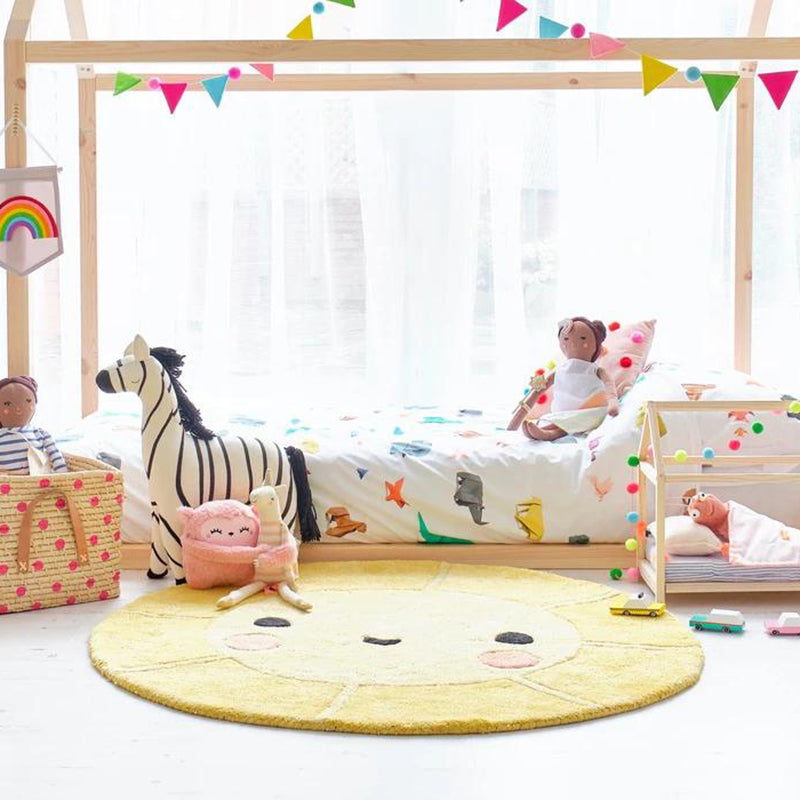 Avtoit | Casual Multicolored Pretty Rug Polypropylene Fairy Rug Indoor Carpet Non-slip Backing Washable Rug for Children's Room