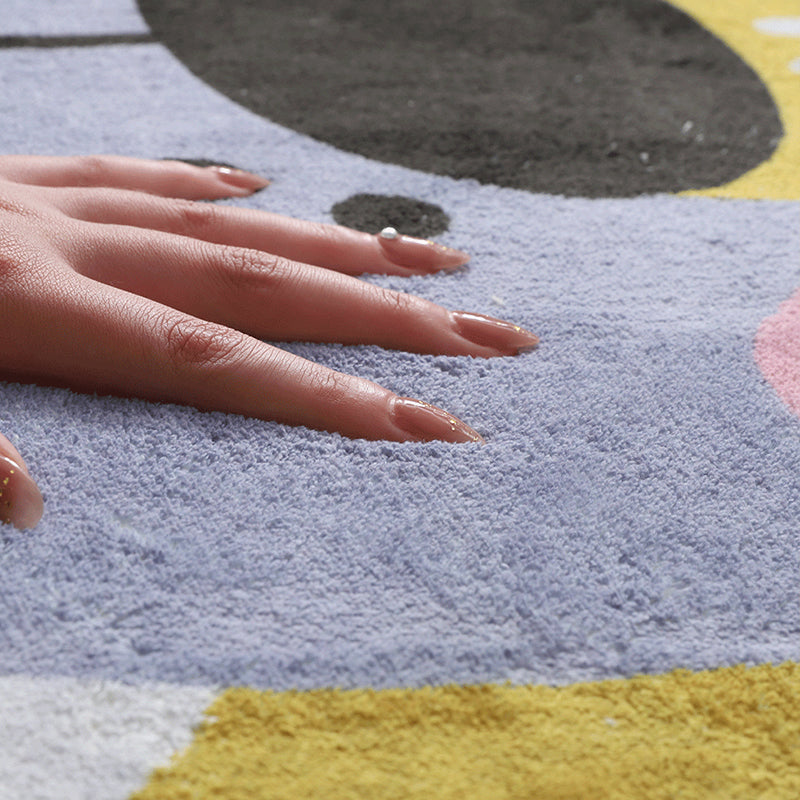 Avtoit | Simple Decoration Mat Multicolored Cartoon Rug Polyester Pet-Friendly Non-Slip Back Mat