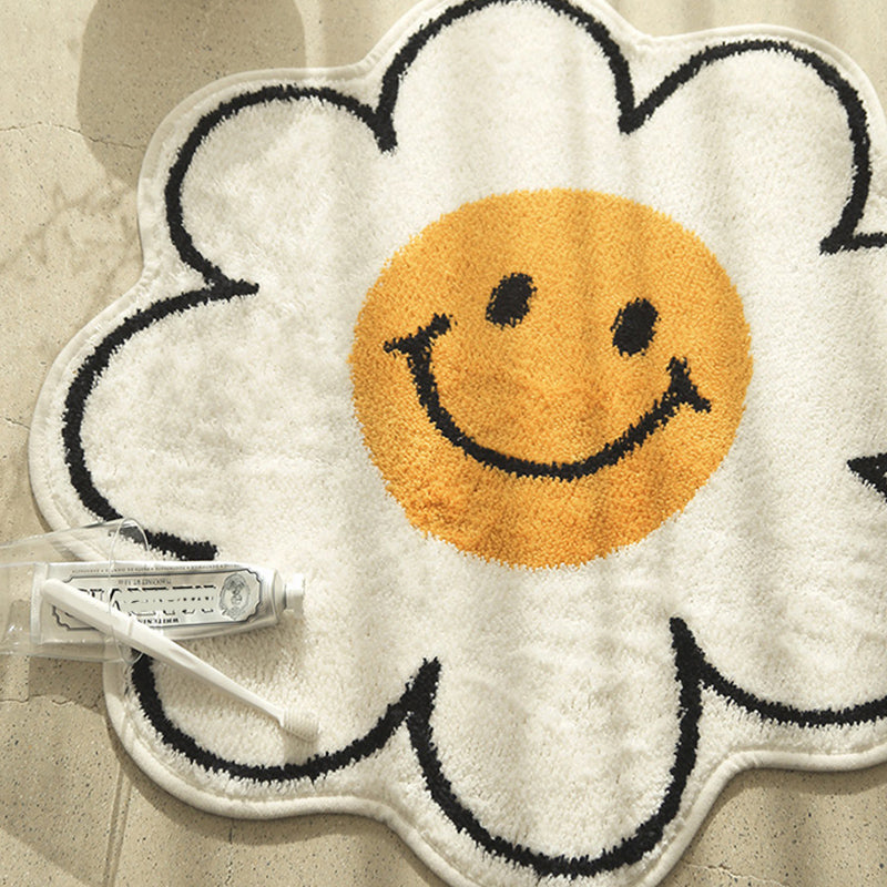 Avtoit | Irregular Shape Flower-rich Carpet Multicolored Designer Carpet Synthetic Non-slip Back Pet-friendly Carpet for Children