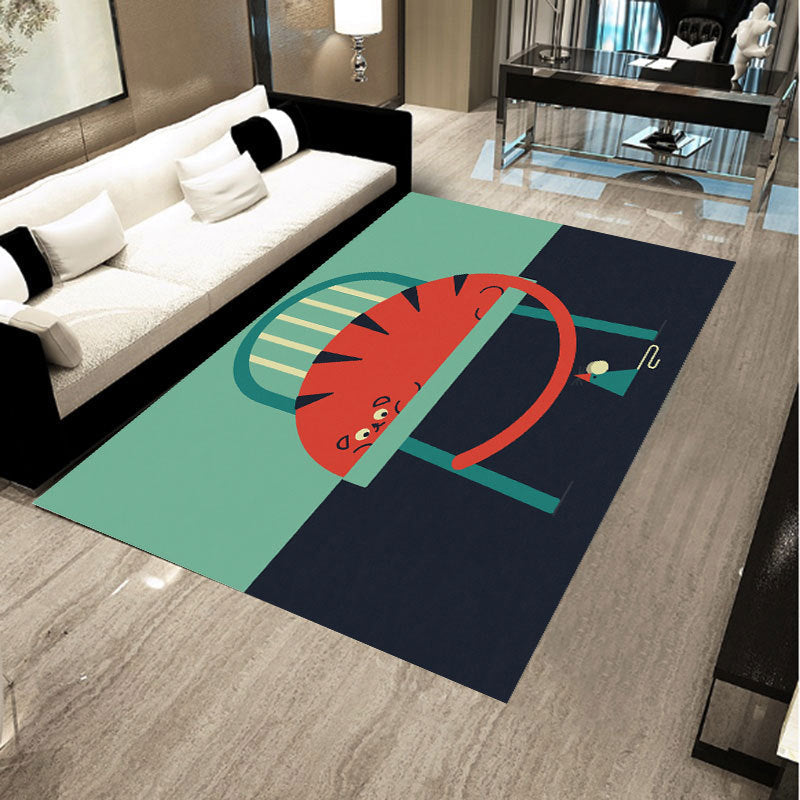 Avtoit | Designer Room Decor Carpet Multicolor Fairy Tale Print Carpet Polyester Non-Slip Backing Pet-Friendly Carpet