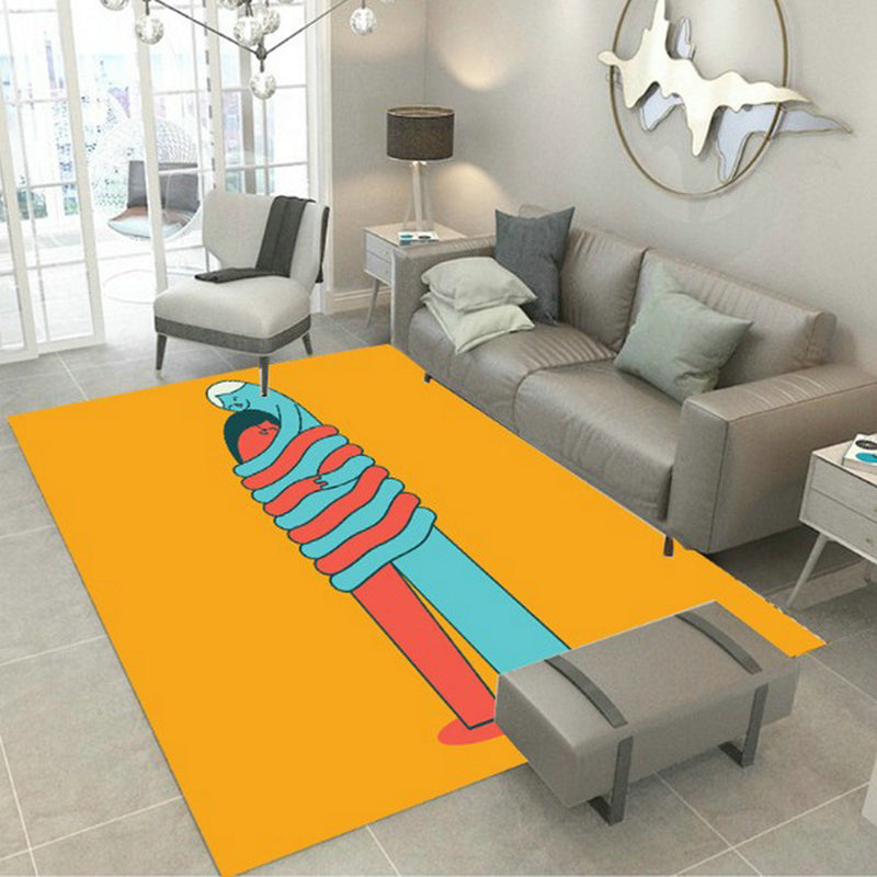 Avtoit | Designer Room Decor Carpet Multicolored Fairy Tale Print Carpet Polyester Anti-Slip Back Pet Friendly Carpet