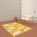 Avtoit | Lovely Cartoon Print Rug Multicolor Polyester Area Rug Non-Slip Machine Washable Rug for Bedroom