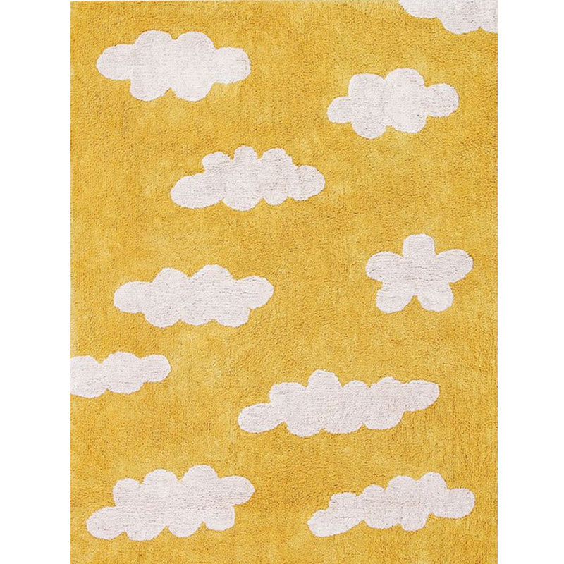 Avtoit | Lovely Cartoon Print Rug Multicolor Polyester Area Rug Non-Slip Machine Washable Rug for Bedroom