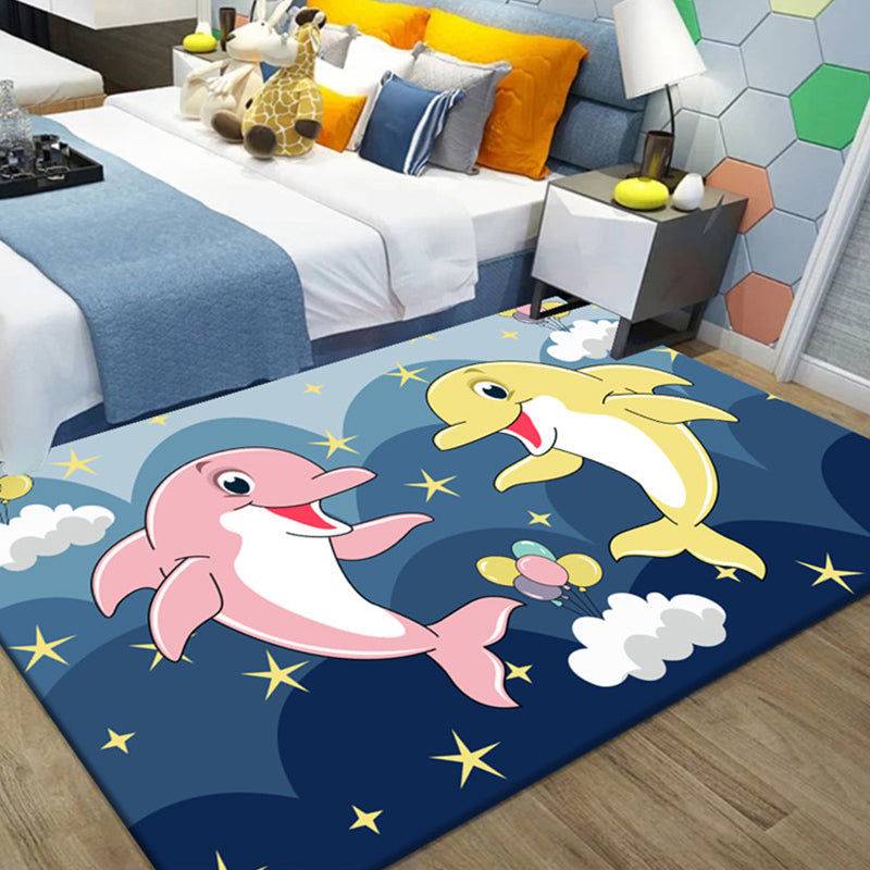 Avtoit | Beautiful Children's Room Carpet Multicolor Cartoon Pattern Area Rug Non-Slip Back Easy Care Indoor Rug