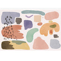 Avtoit | Lovelij Kids Room Rug Multi Color Cartoon Pattern Rug Polyester Non-slip Stain-resistant Rug