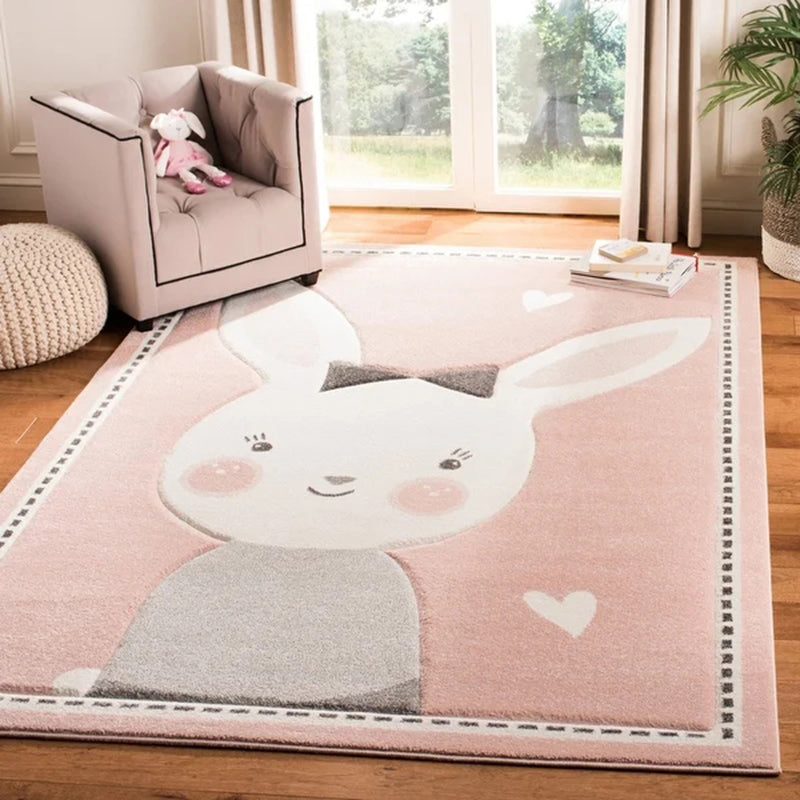 Avtoit | Lovely Children's Room Carpet Multicolor Cartoon Printed Carpet Polyester Pet-Friendly Machine Washable Indoor Carpet
